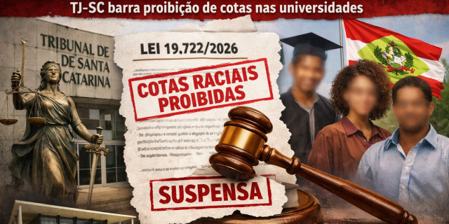 Decisão do TJ-SC interrompe, por ora, a tentativa de barrar políticas afirmativas no ensino superior catarinense. Decisão do TJ-SC interrompe, por ora, a tentativa de barrar políticas afirmativas no ensino superior catarinense.
