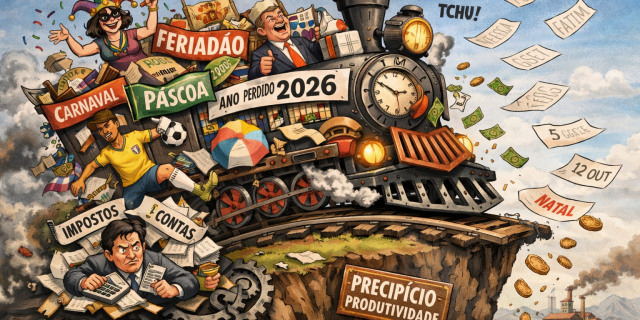 Entre um feriadão e outro, o ano escorre pelo ralo da produtividade.