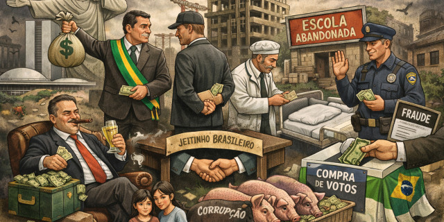 A corrupção não é só escândalo, é sistema alimentado todos os dias.