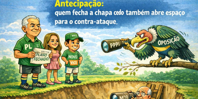 “Na política, quem fecha a chapa cedo também abre espaço para o contra-ataque.”.