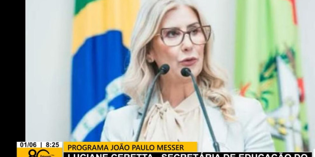 Estou dando minha contribuição à educação pública de Santa Catarina”, afirma Luciane Ceretta na Rádio Eldorado.. Estou dando minha contribuição à educação pública de Santa Catarina”, afirma Luciane Ceretta na Rádio Eldorado..