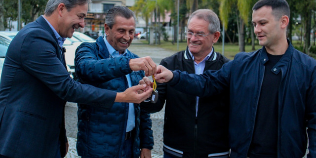 Júlio Garcia e Vaguinho reforçam parceria em agenda de obras por Criciúma..