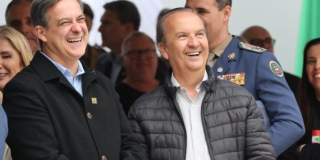 Vaguinho e Jorginho Mello em Criciúma nesta semana.