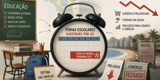 Quando uma lei altera a educação, a economia e a rotina das famílias, o impacto vai muito além do calendário. Fonte: Inteligência Artificial (ChatGPT) Quando uma lei altera a educação, a economia e a rotina das famílias, o impacto vai muito além do calendário. Fonte: Inteligência Artificial (ChatGPT)